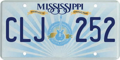 MS license plate CLJ252