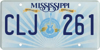 MS license plate CLJ261