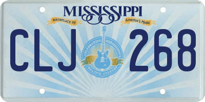 MS license plate CLJ268