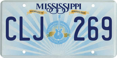 MS license plate CLJ269