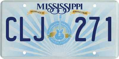 MS license plate CLJ271