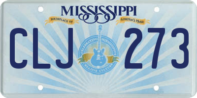 MS license plate CLJ273