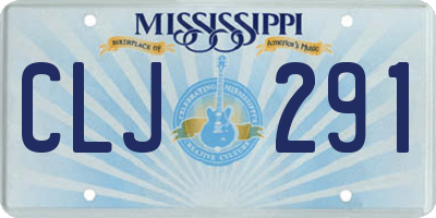MS license plate CLJ291