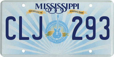 MS license plate CLJ293