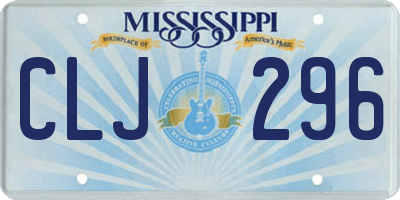 MS license plate CLJ296