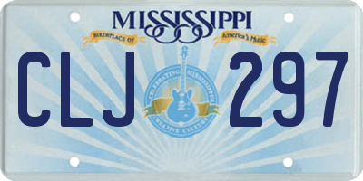 MS license plate CLJ297