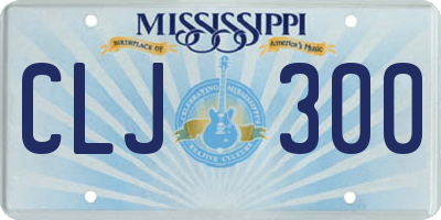 MS license plate CLJ300
