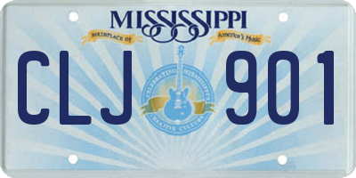 MS license plate CLJ901
