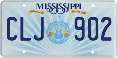MS license plate CLJ902