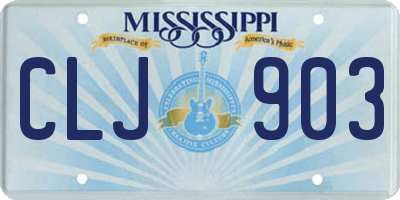MS license plate CLJ903