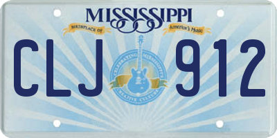 MS license plate CLJ912