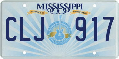 MS license plate CLJ917