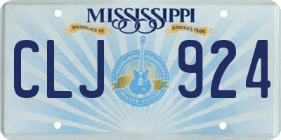 MS license plate CLJ924