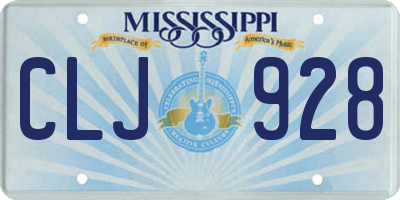 MS license plate CLJ928