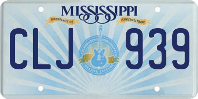 MS license plate CLJ939