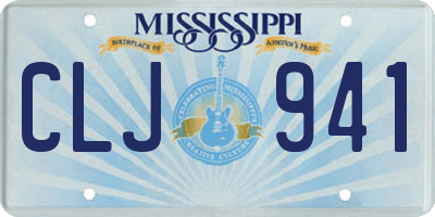 MS license plate CLJ941