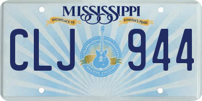 MS license plate CLJ944