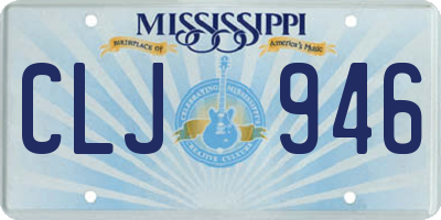 MS license plate CLJ946
