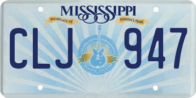 MS license plate CLJ947
