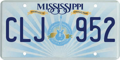 MS license plate CLJ952