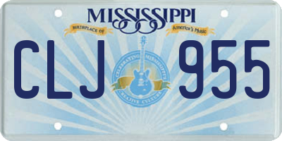 MS license plate CLJ955