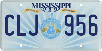 MS license plate CLJ956