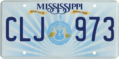 MS license plate CLJ973