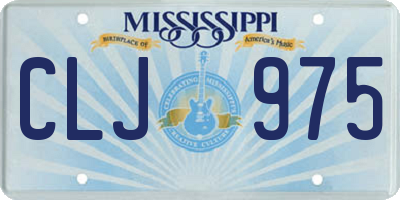 MS license plate CLJ975