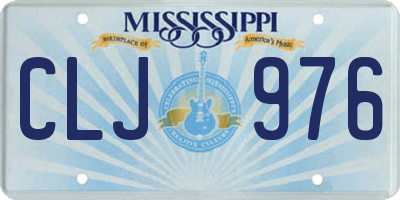 MS license plate CLJ976