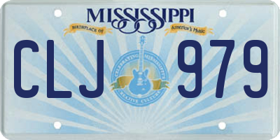 MS license plate CLJ979