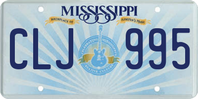 MS license plate CLJ995