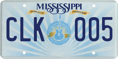 MS license plate CLK005