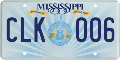 MS license plate CLK006