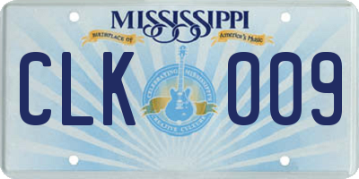 MS license plate CLK009