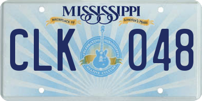 MS license plate CLK048