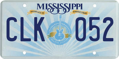 MS license plate CLK052