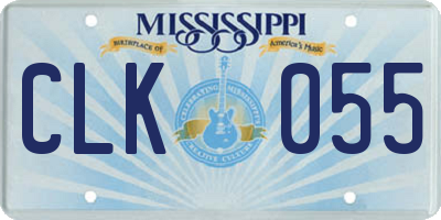 MS license plate CLK055