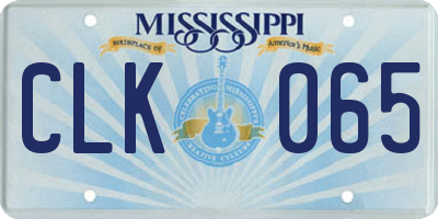 MS license plate CLK065