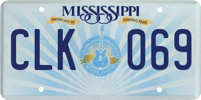 MS license plate CLK069