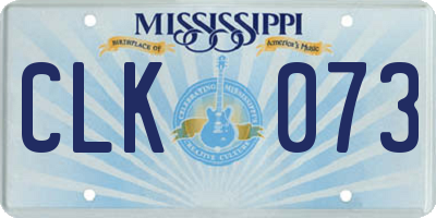 MS license plate CLK073