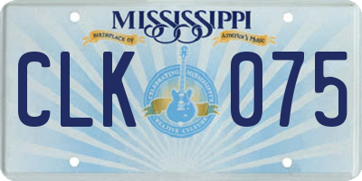 MS license plate CLK075