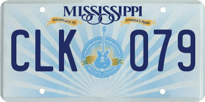 MS license plate CLK079