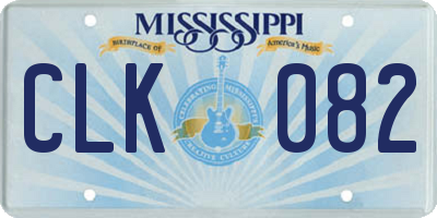 MS license plate CLK082