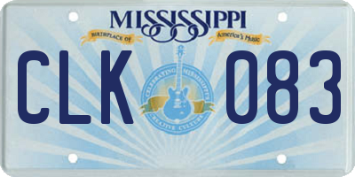 MS license plate CLK083