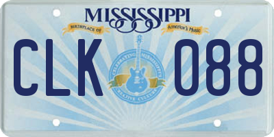 MS license plate CLK088
