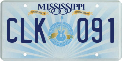 MS license plate CLK091