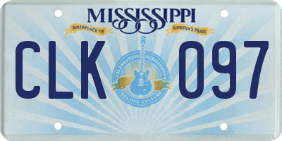 MS license plate CLK097