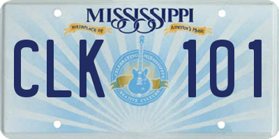 MS license plate CLK101