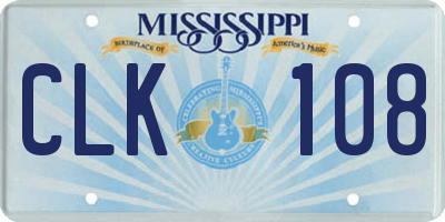 MS license plate CLK108
