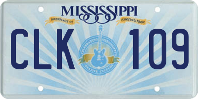 MS license plate CLK109